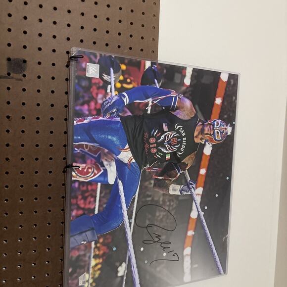 Rey Mysterio Enters the Ring Autographed Framed 8" x 10" WWE Wrestling Photo - Picture 3 of 4